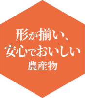 形が揃い、安心でおいしい農作物